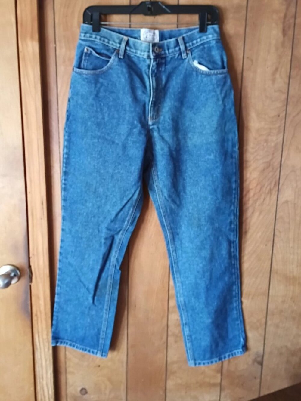 Vintage 90s/Y2K Carolina Blues High Rise Mom Jeans 100% Cotton Petite